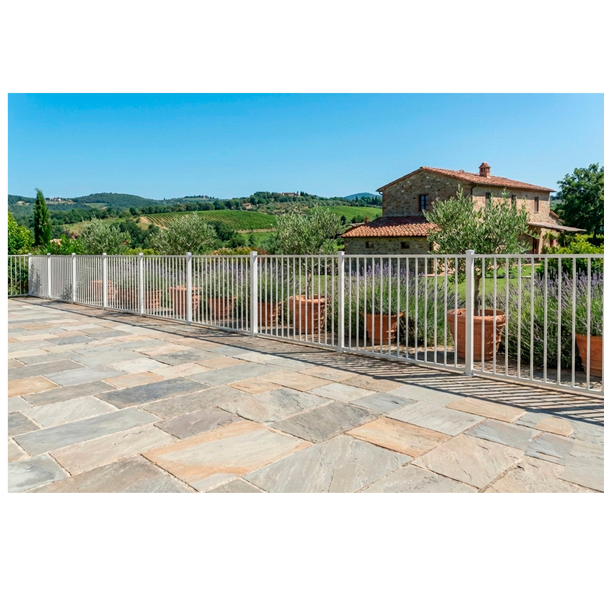 Clôture de jardin BLANC – 200 cm de largeur x 110 cm de hauteur - 7