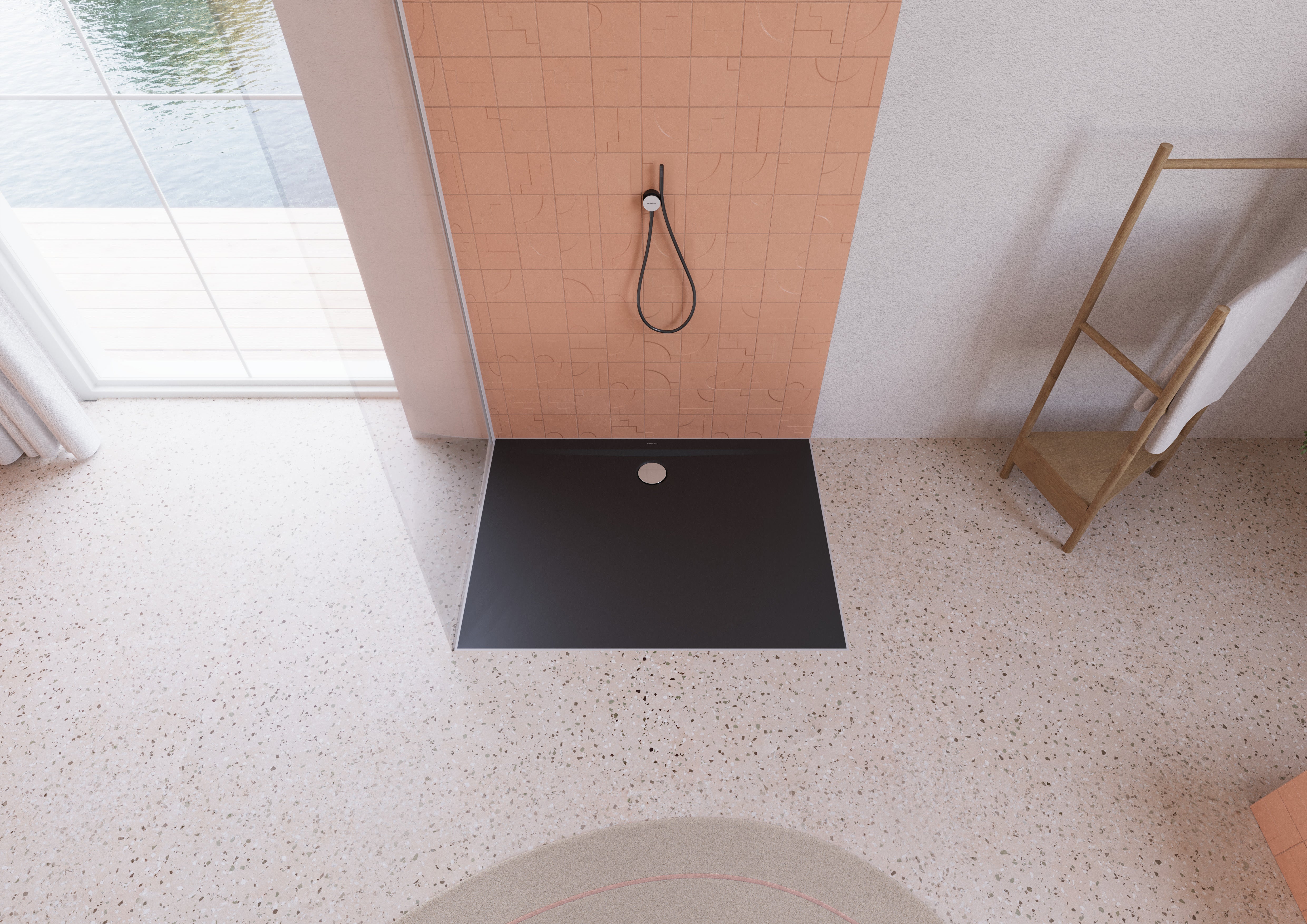 KALDEWEI SUPERPLAN ZERO 1568-5, Receveurs de douche avec support de receveur extra-plat, 130x90cm, 356847980667, Farbe: Cool Grey 90 - 7