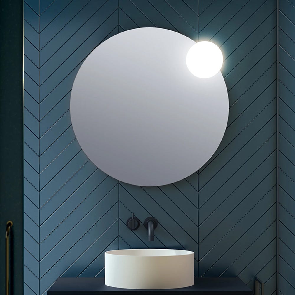 EMKE Specchio Bagno Rotondo con Luce 50 cm, Specchio Bagno LED Cornice EMKE Specchio Bagno Rotondo con Luce 50 cm, Specchio Bagno LED Cornice