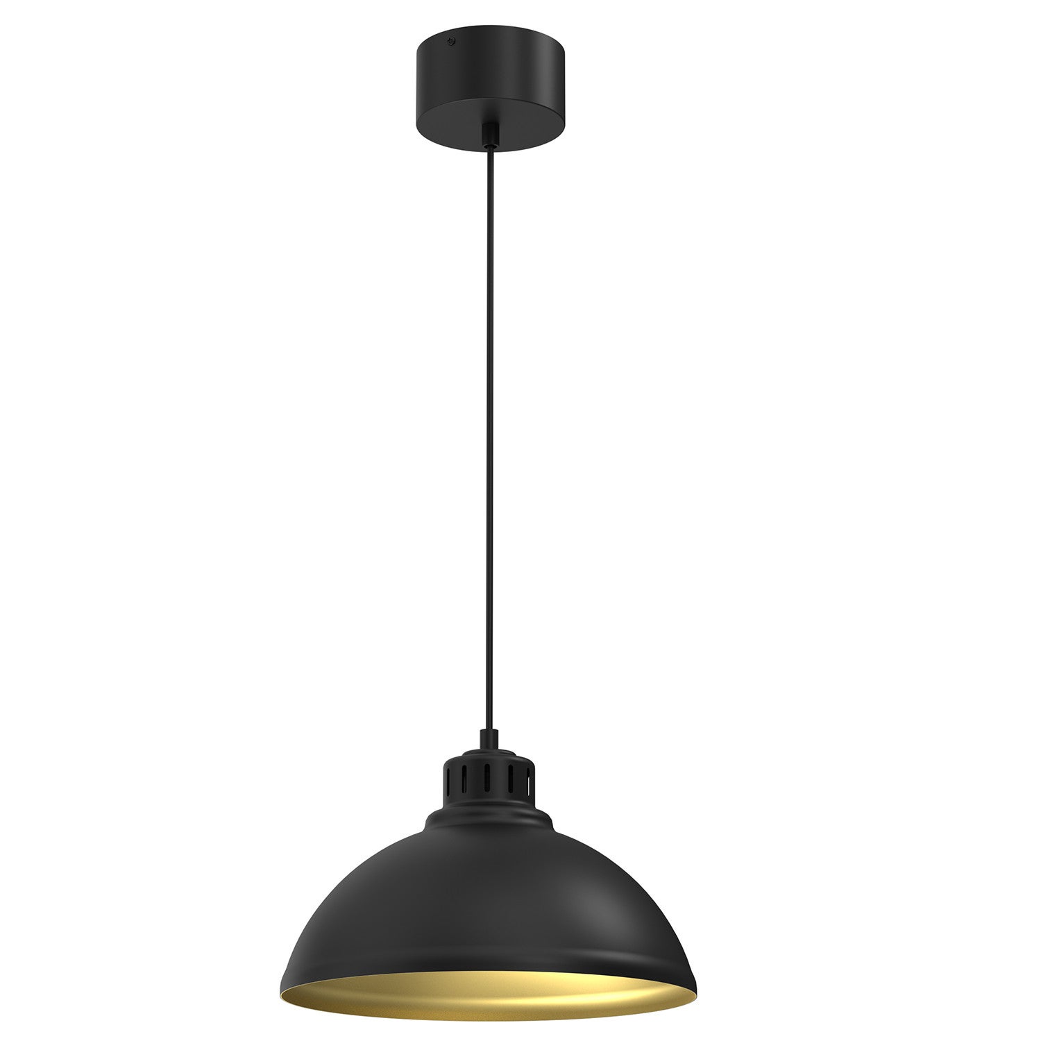 Lampa wisząca Sven czarny mat-złoty mat 1xE27x15W wym: 110 x 30 x 30 cm metal Luminex