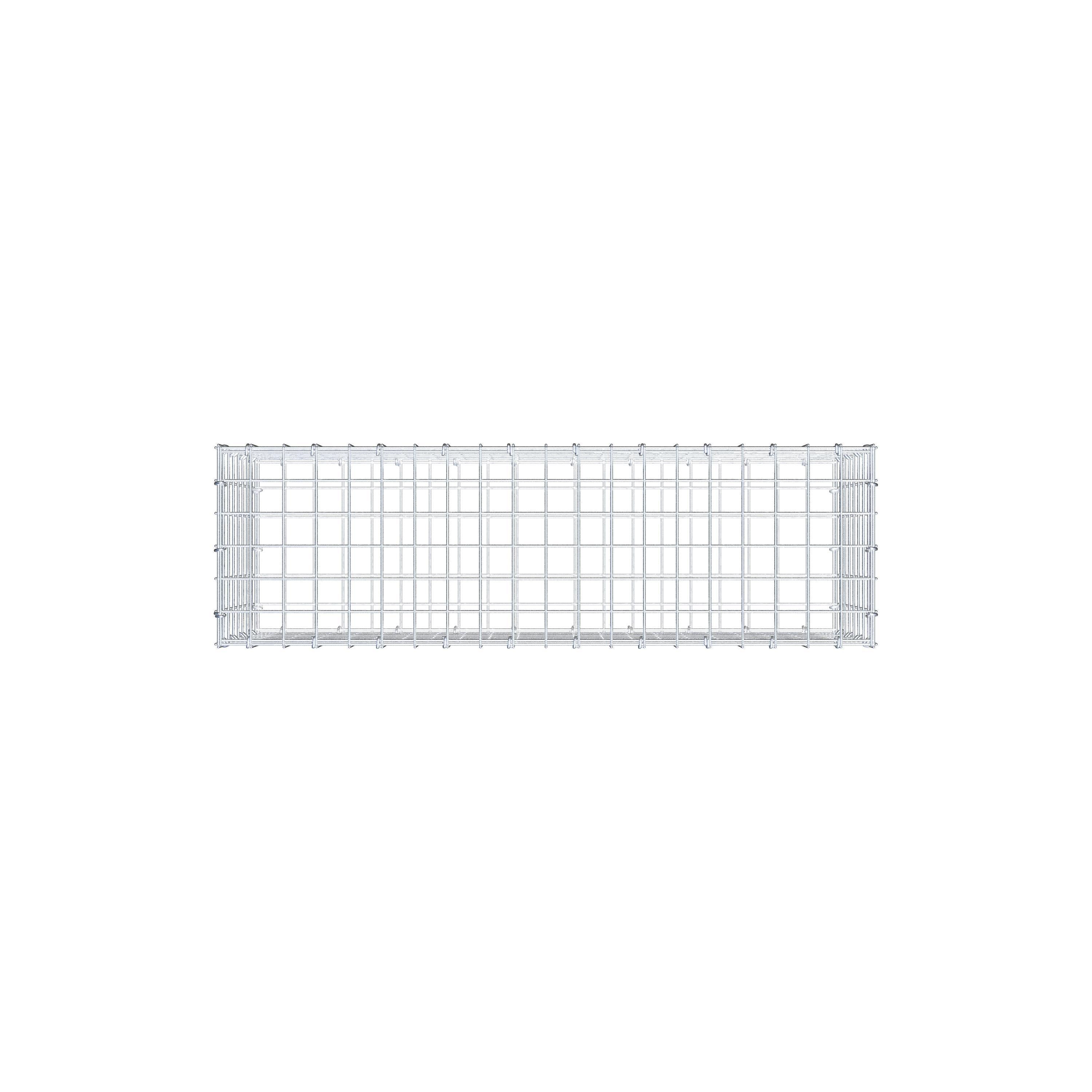 Gavión de acero galvanizado 100x40x30cm (LxAxP), malla 5 x 5cm, Anillo en C, jaula metálica para muro o jardín - 9