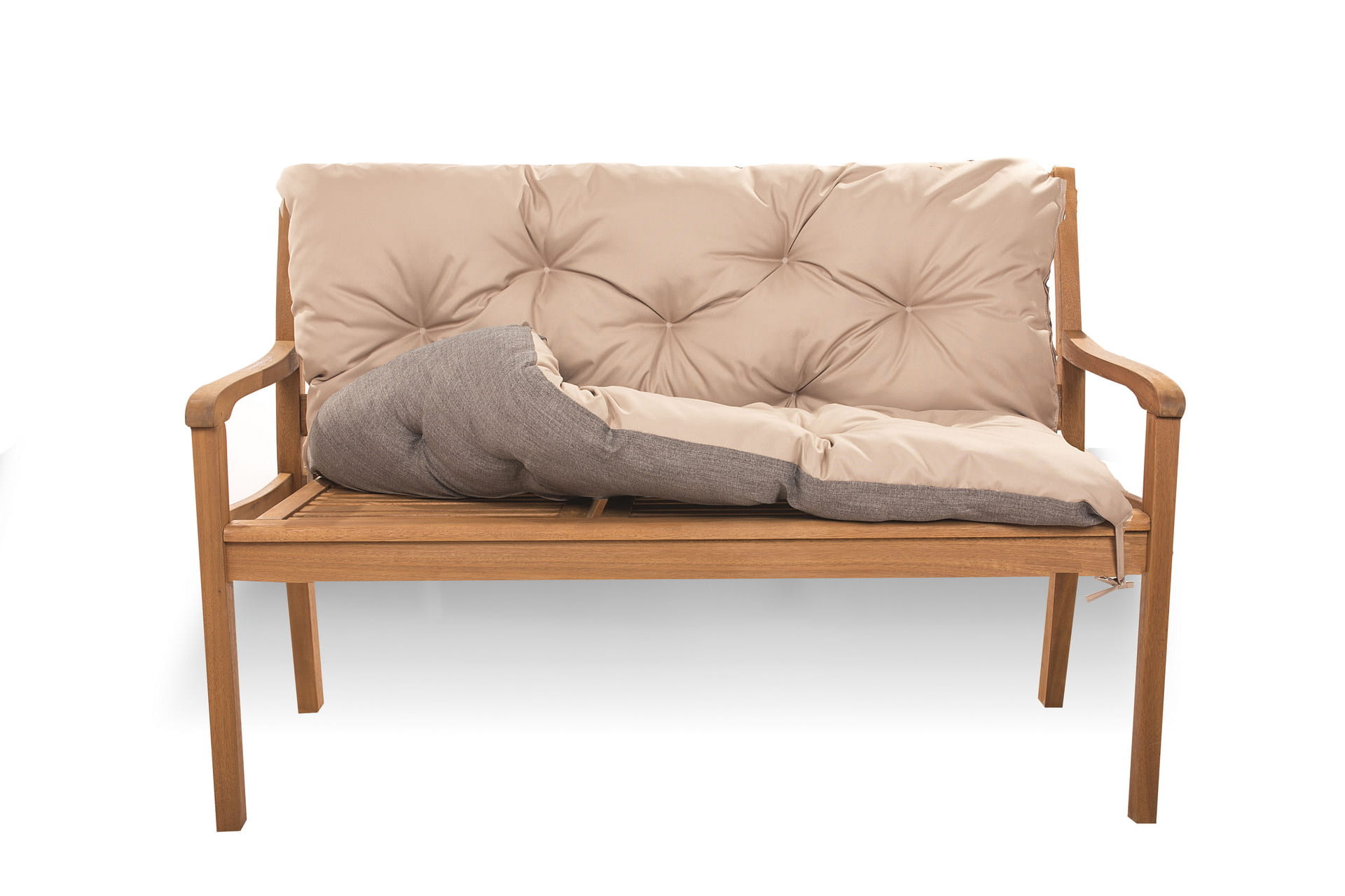Cojín de banco 120x50x50cm, cojín de jardín para columpio Beige, cojín de jardín, cojín de paleta, cojín de jardín para banco de exterior - 5