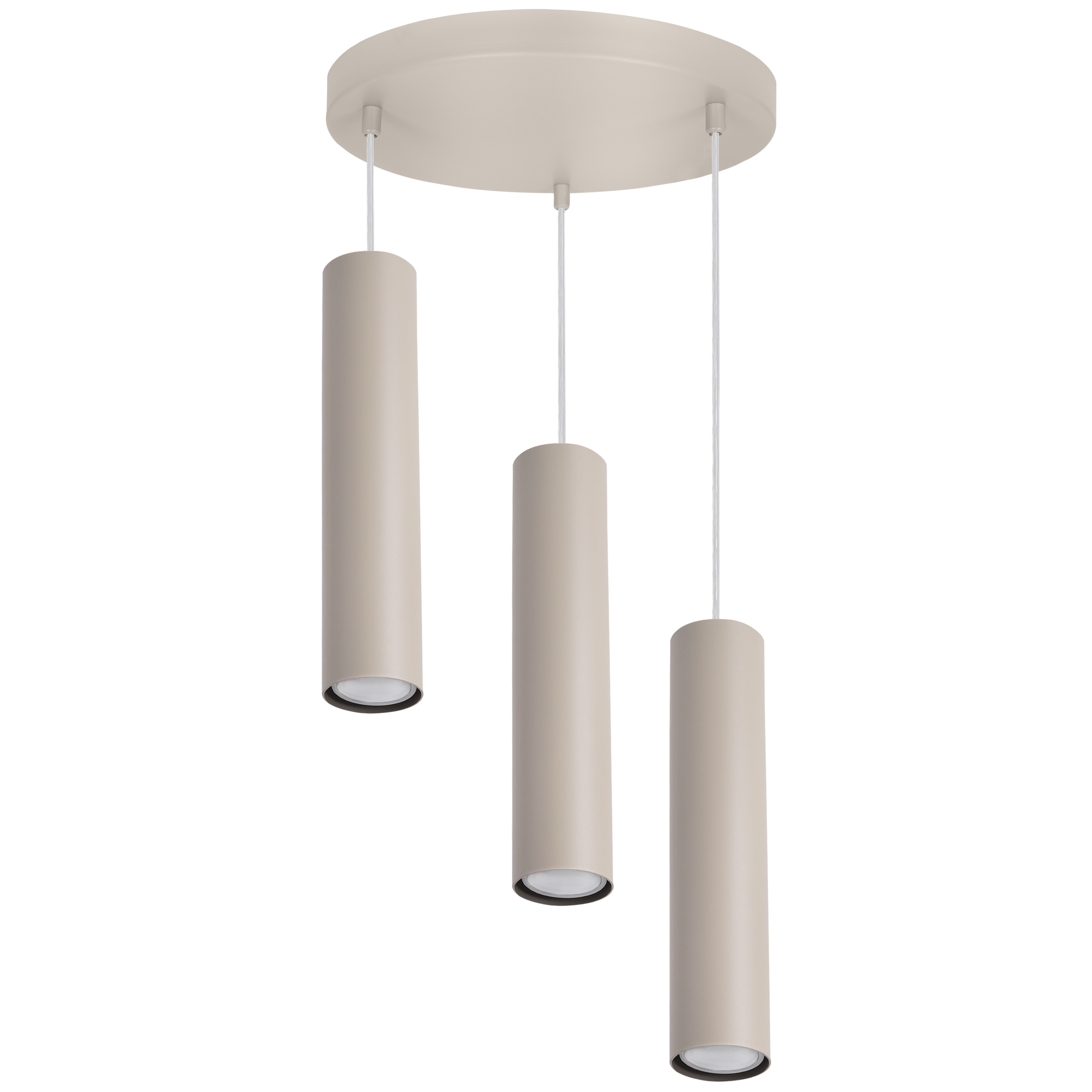 Lampa sufitowa wisząca Tuba okrągła glamour 3xGU10 kaszmirowy Light Home LH