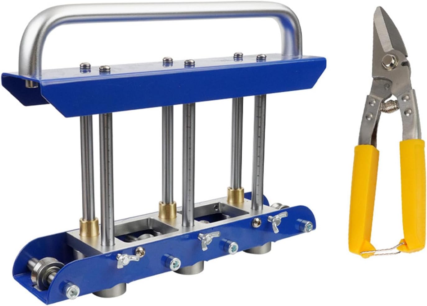Rouleau de bord pour plier les matériaux de toiture en métal à angle de 0 à 90 ° - Outil de cintrage de bord avec ciseaux de 20,3 cm