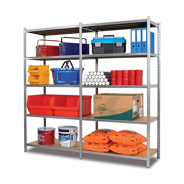 Rayonnage mi lourd 5 niveaux - Module de départ - 2000x1000x600mm - Charge max 235kg/niveau - RAYEPS/1060/5N/D - 4