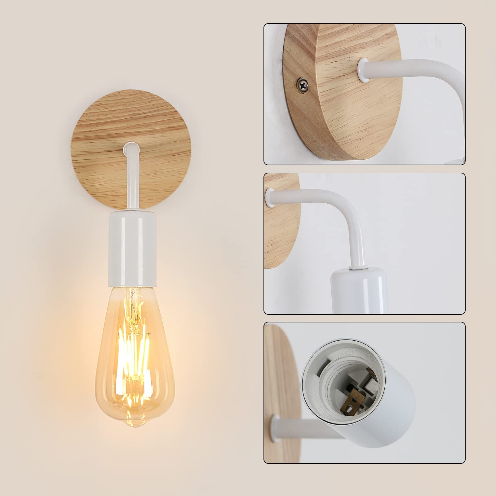 7 X Portalampada E27 Adattatore Per Portalampada In Plastica - Foto 3