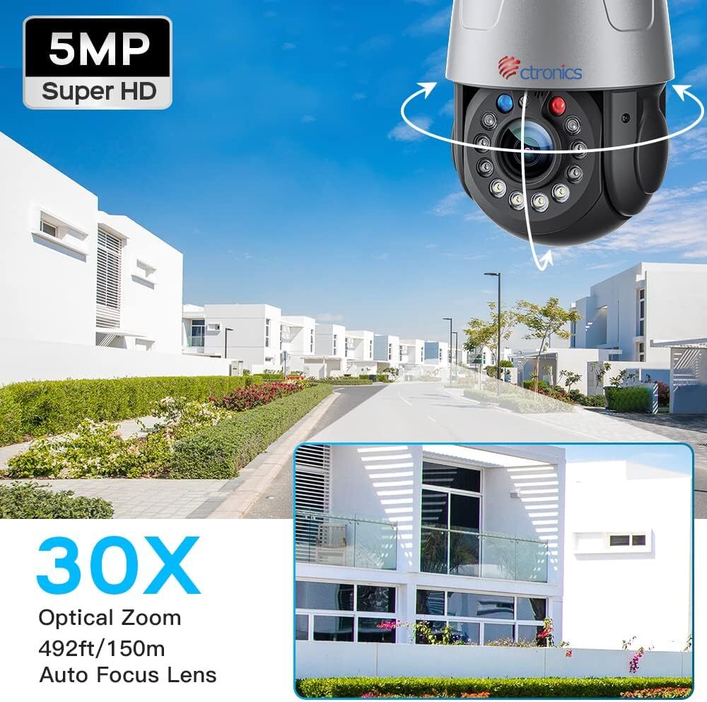 Telecamera 4G Solare Esterna 2K PTZ – Con SIM Inclusa, Rilevamento Umano PIR, Visione Notturna, IP66, Rotazione 355°/100°