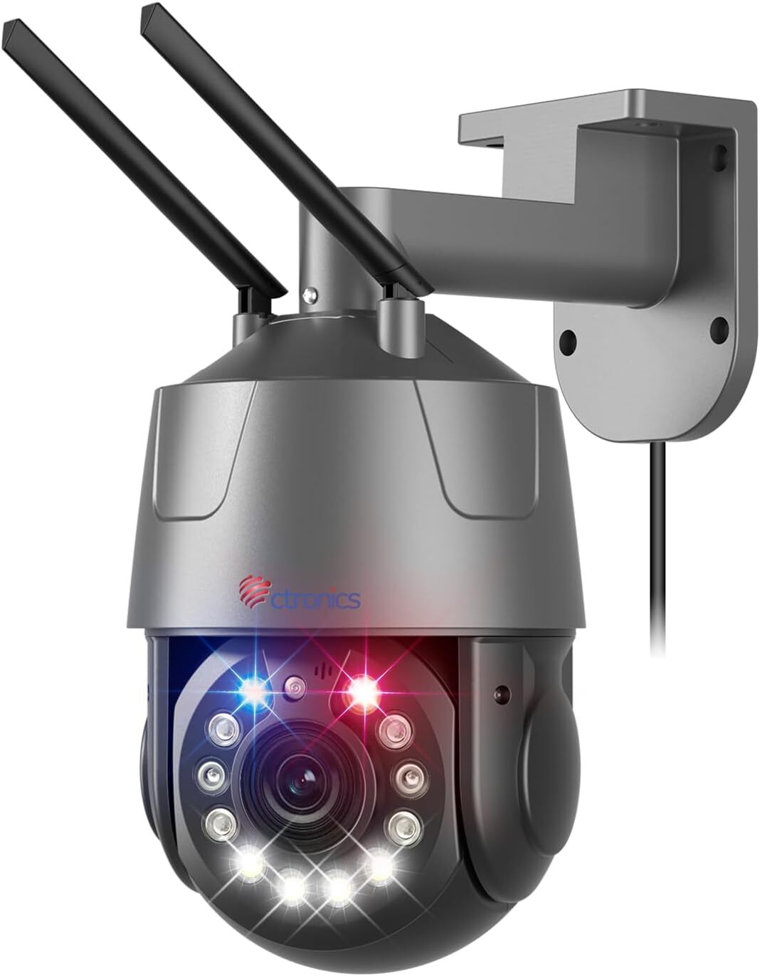 Ctronics Zewnętrzna Kamera Monitoringu WiFi 4K – Zoom Optyczny 30X, Automatyczne Śledzenie, Wykrywanie Ludzi/Pojazdów/Zwierząt, Widzenie Nocne 150 m