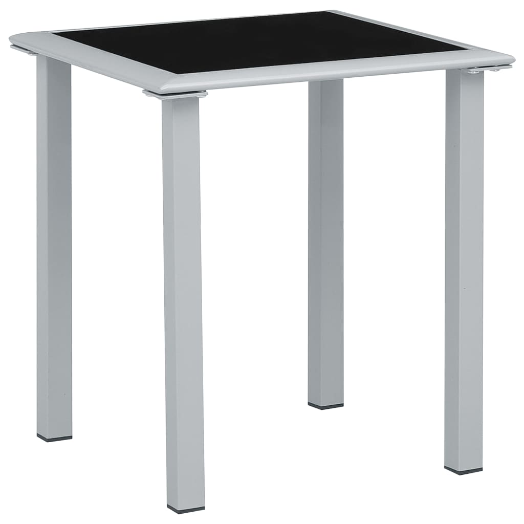 Chaises longues 2 pcs avec table Aluminium Crème - 9