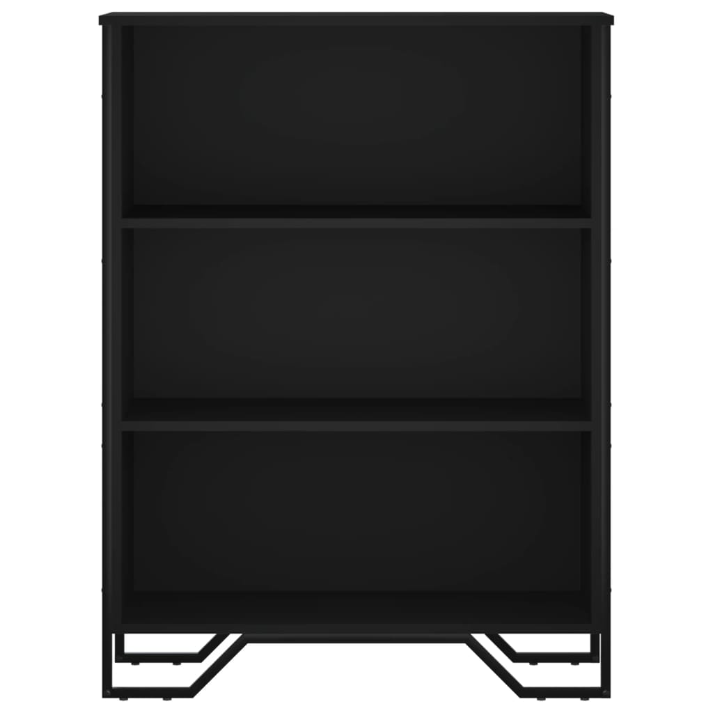 Bibliothèque noir 80x31x106 cm bois d'ingénierie vidaXL - 5
