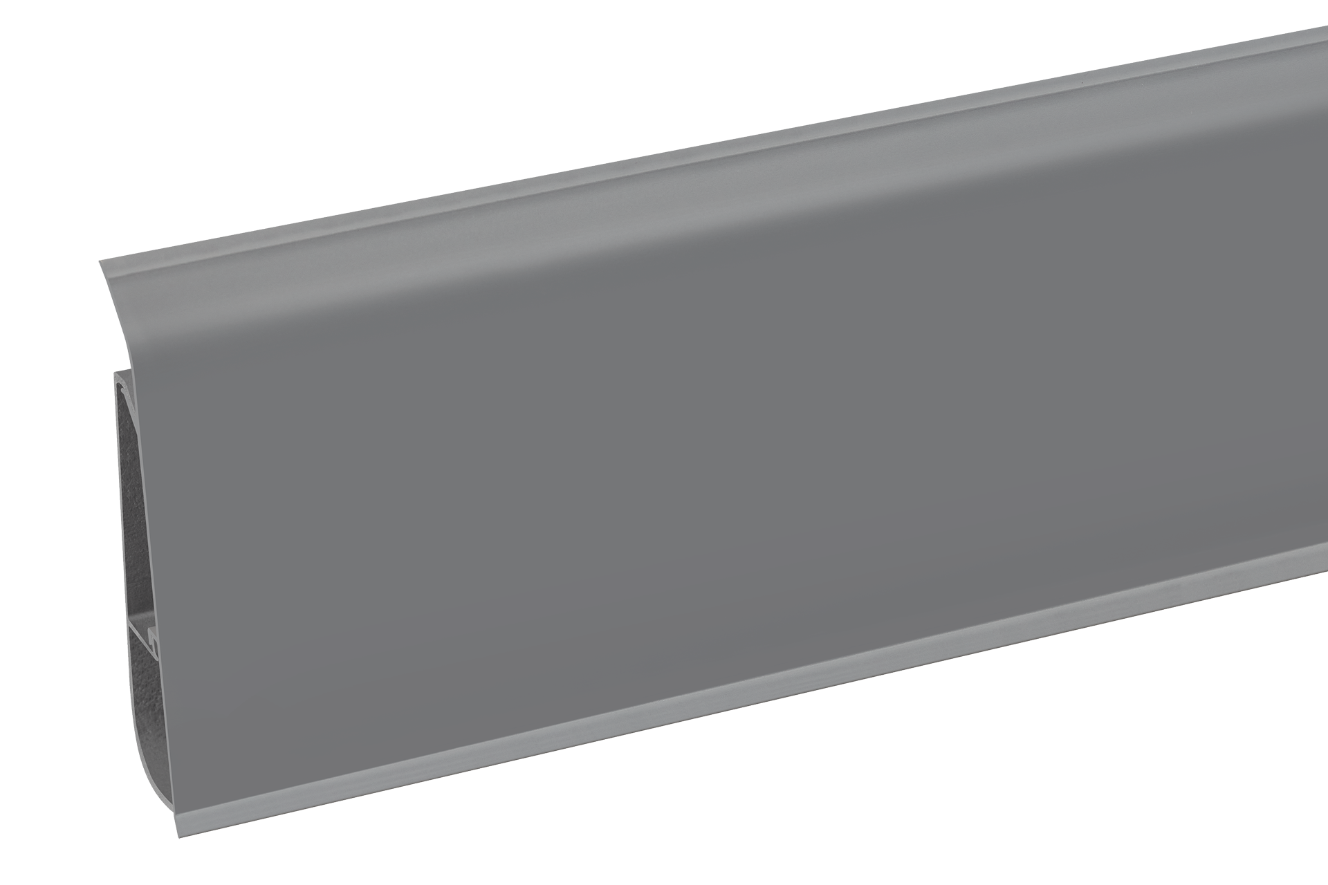 Listwa przypodłogowa PVC SOFTline Cezar 22,5x75mm Szary Mat 2,20m