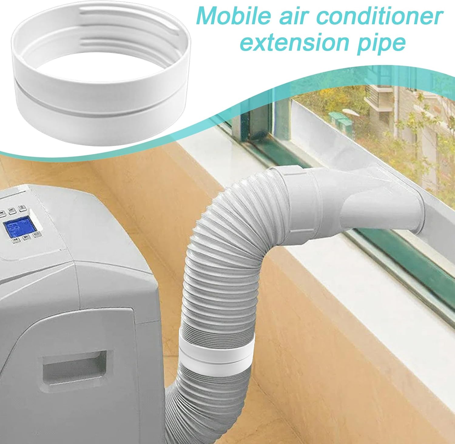 Adaptateur de tuyau de climatisation, connecteur de tuyau de ventilation portable, 150 mm - 2