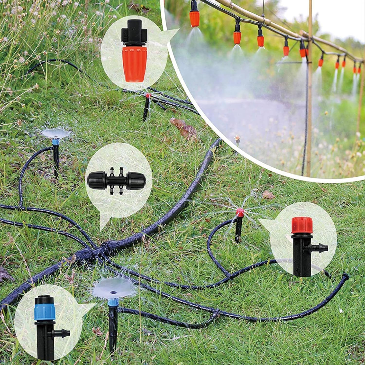 Kits d'irrigation goutte à goutte, systèmes d'irrigation goutte à goutte pour jardin, systèmes d'arrosage automatique. Adaptés aux jardins. - 3