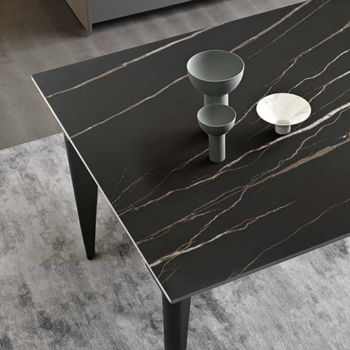 Tavolo allungabile 200 cm ULISSE con top grès porcellanato effetto