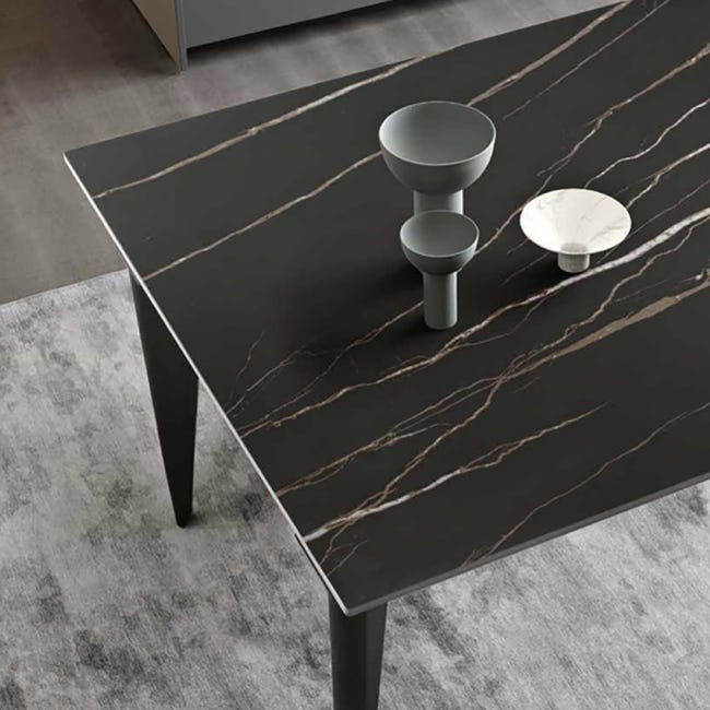 Tavolo allungabile 200 cm ULISSE con top grès porcellanato effetto