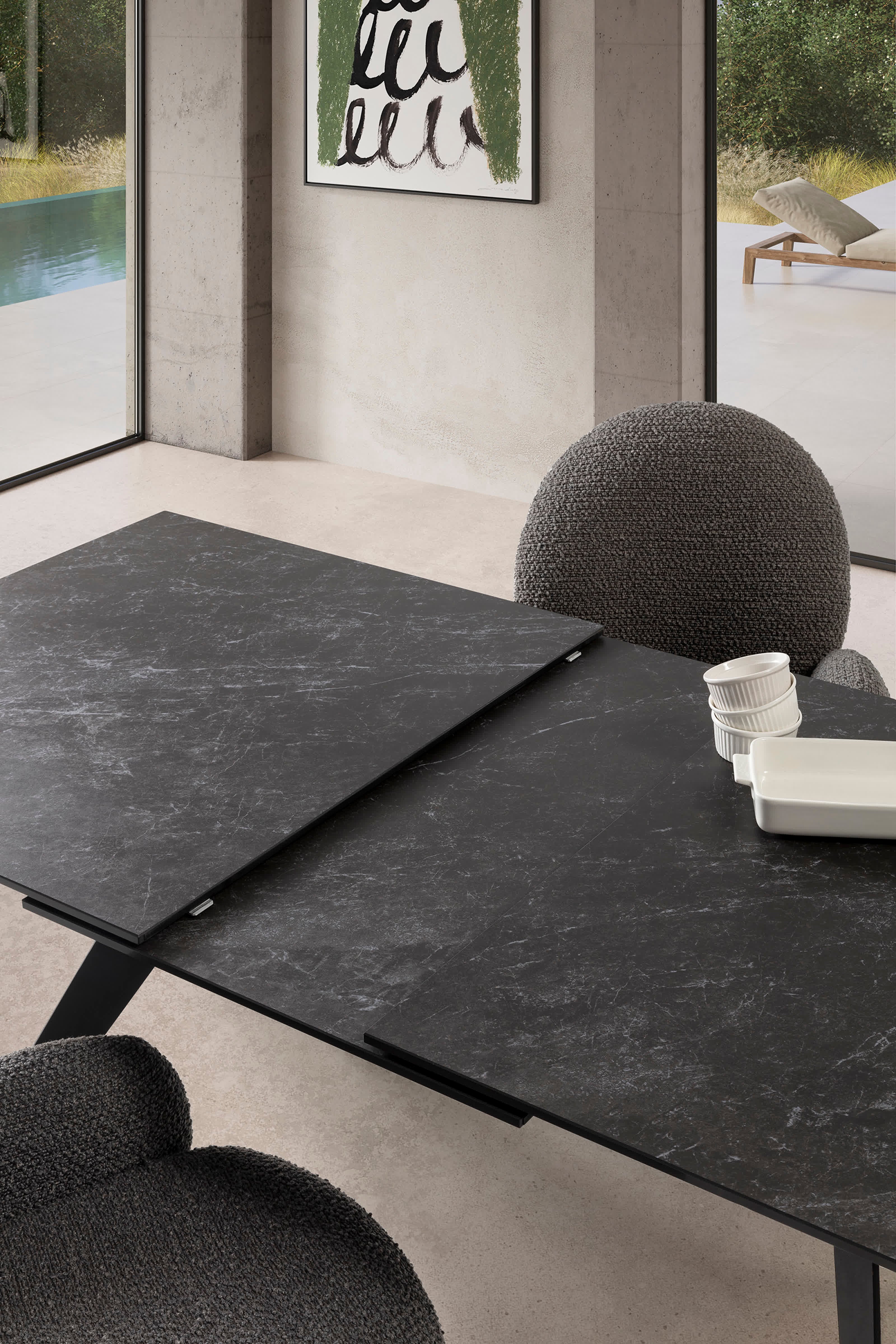 Tavolo estensibile da 6/8 persone in ceramica 160/220x76 cm - 3