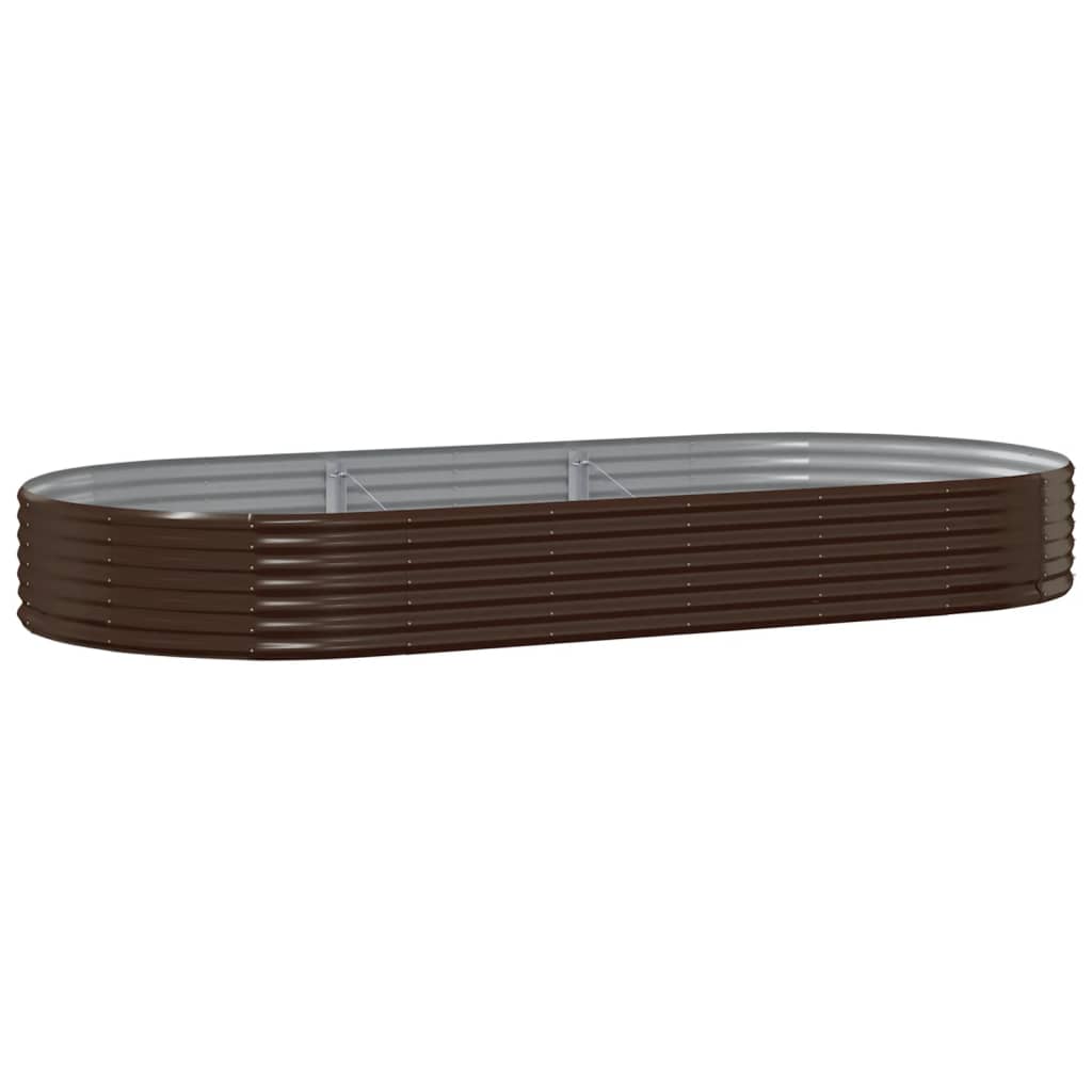 VidaXL Letto Da Giardino In Acciaio Verniciato 152x40x68 Cm – Marrone, Resistente Agli Agenti Atmosferici