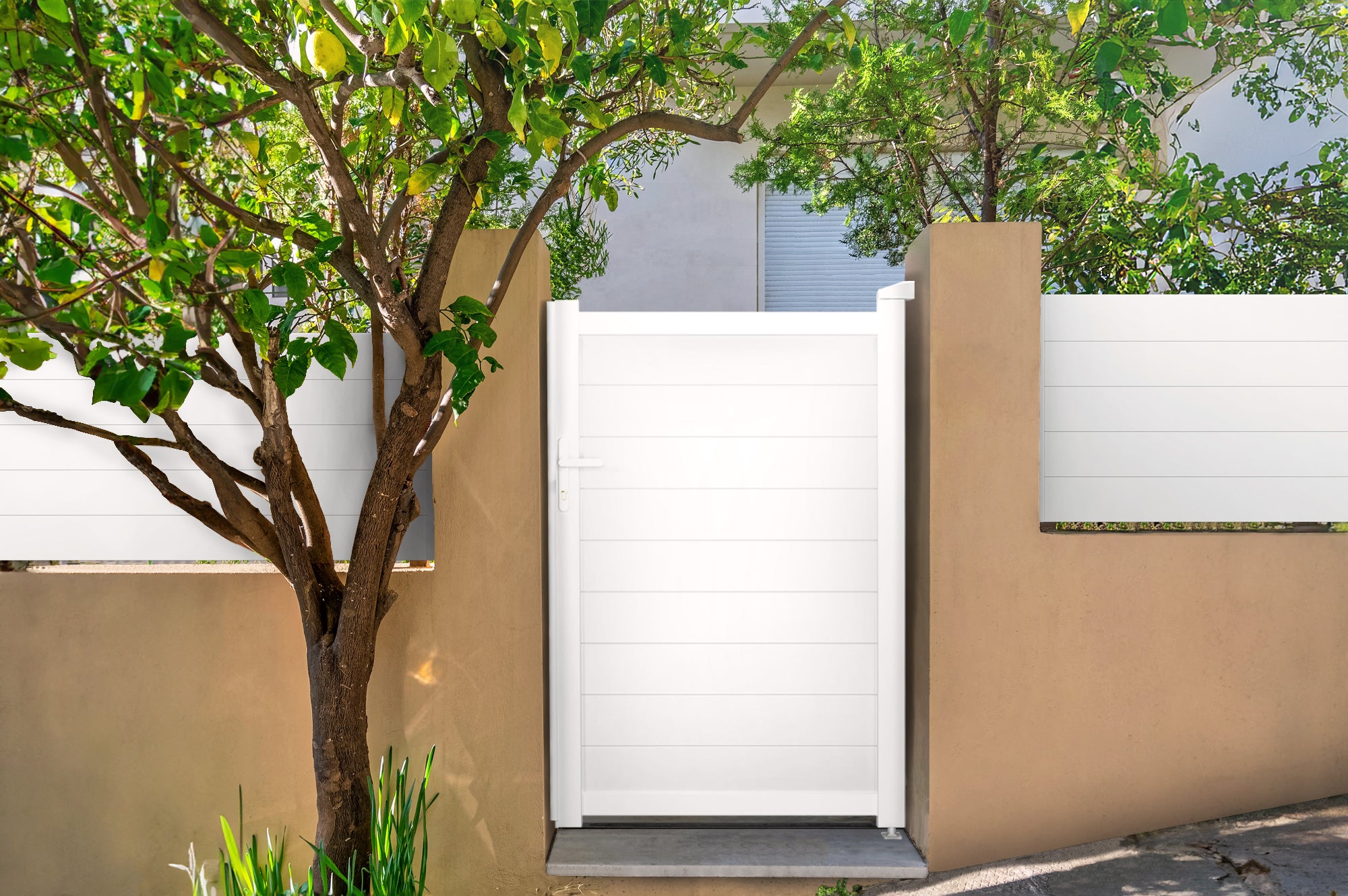 Portillon aluminium 1 m H.160 cm blanc EIGER - 8