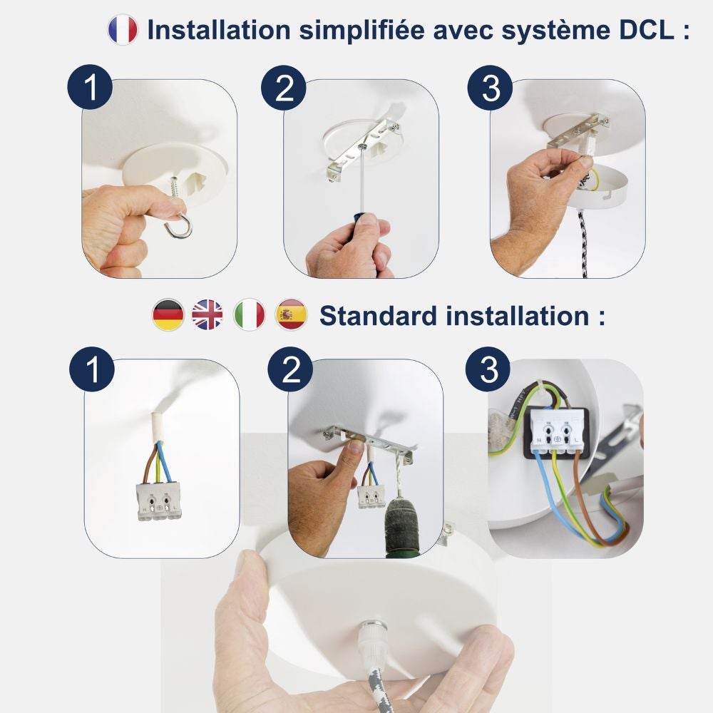 Suspension Hang luminaire 1 corde - Coton édition limitée Bastille - 4