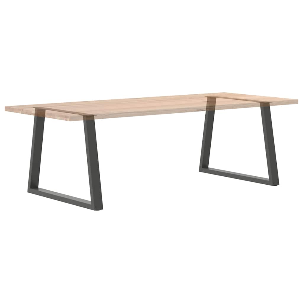 Maison Exclusive - Pieds de table à manger en forme de V, 2 pièces, anthracite, 90 x (72-73,3) cm, acier - 8