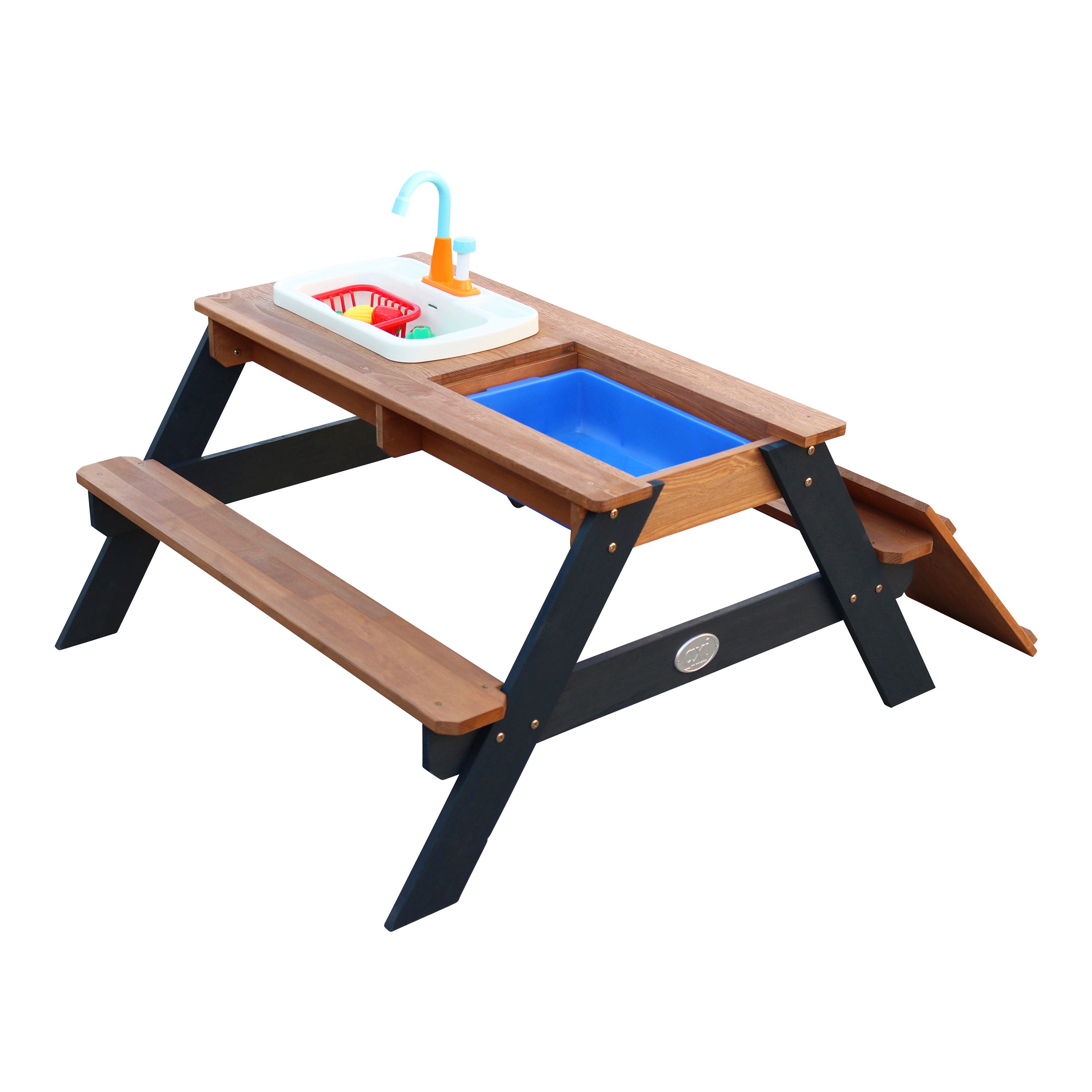 Table D'eau Et De Sable AXI Emily En Bois Marron Avec évier De Cuisine Et 17 Accessoires – Table De Jeu Multifonction Pour Jardin, Rangement Inclus Table D'eau Et De Sable AXI Emily En Bois Marron Avec évier De Cuisine Et 17 Accessoires – Table De Jeu Multifonction Pour Jardin, Rangement Inclus
