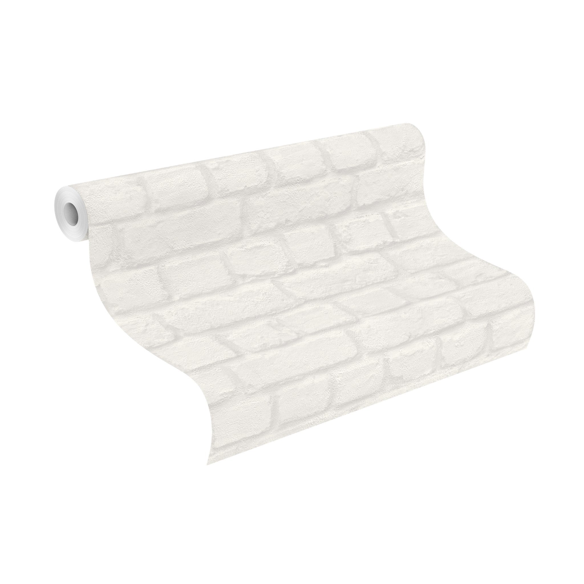 Papel pintado blanco con efecto piedra - Papel pintado Rasch 201710 - 3