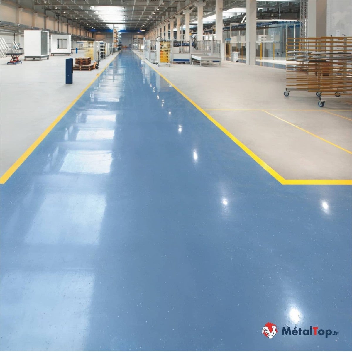 Peinture Sol Industriel - Noir foncé - RAL 9005 - 5 L - Métaltop - 8