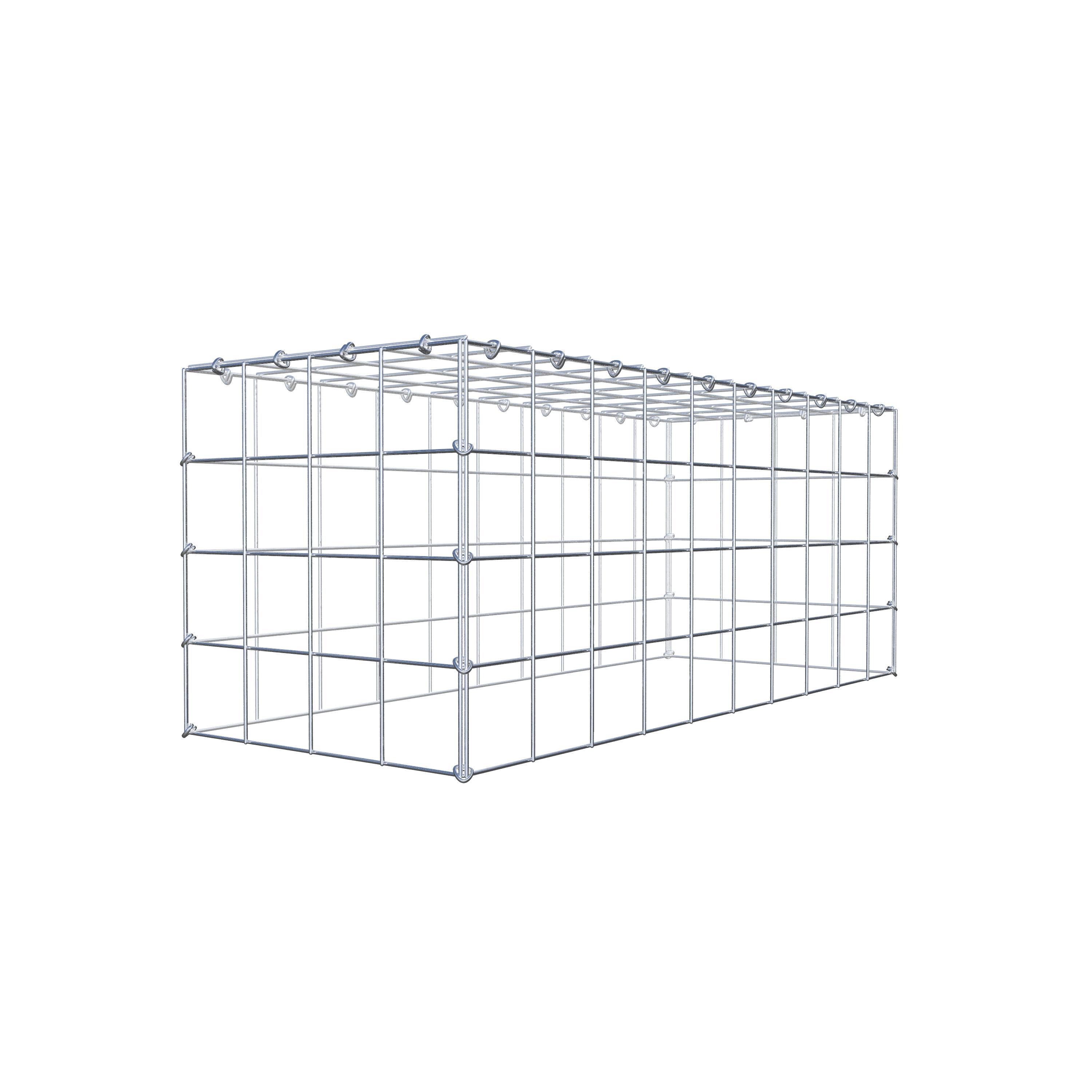Gavión para apilar en acero galvanizado 100x40x40cm (LxAxP), malla 10 x 10cm, Anillo en C, sin rejilla inferior - 6