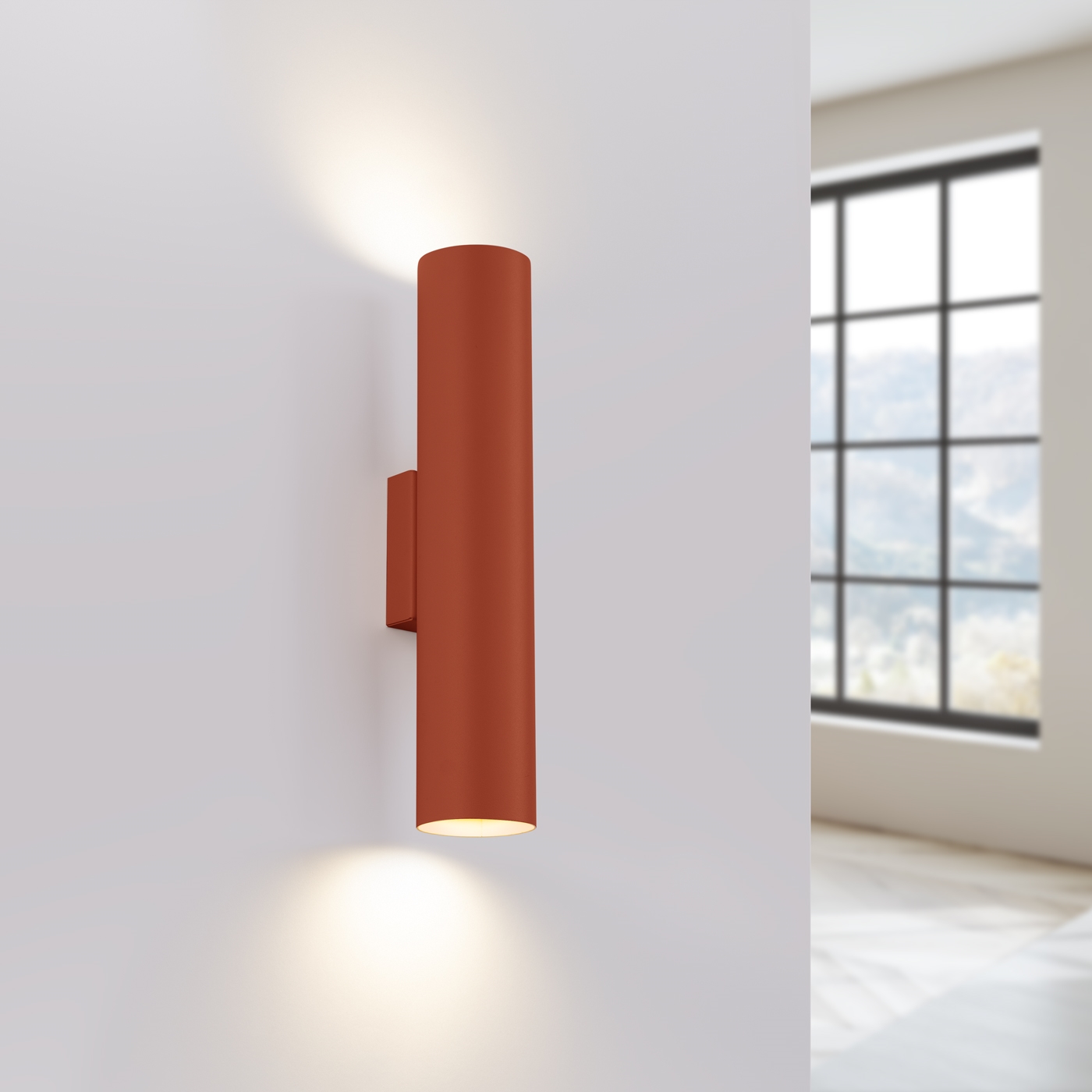 Kinkiet TORIS 2 ochra czerwona LED 3000K - 6x8x30cm Sollux