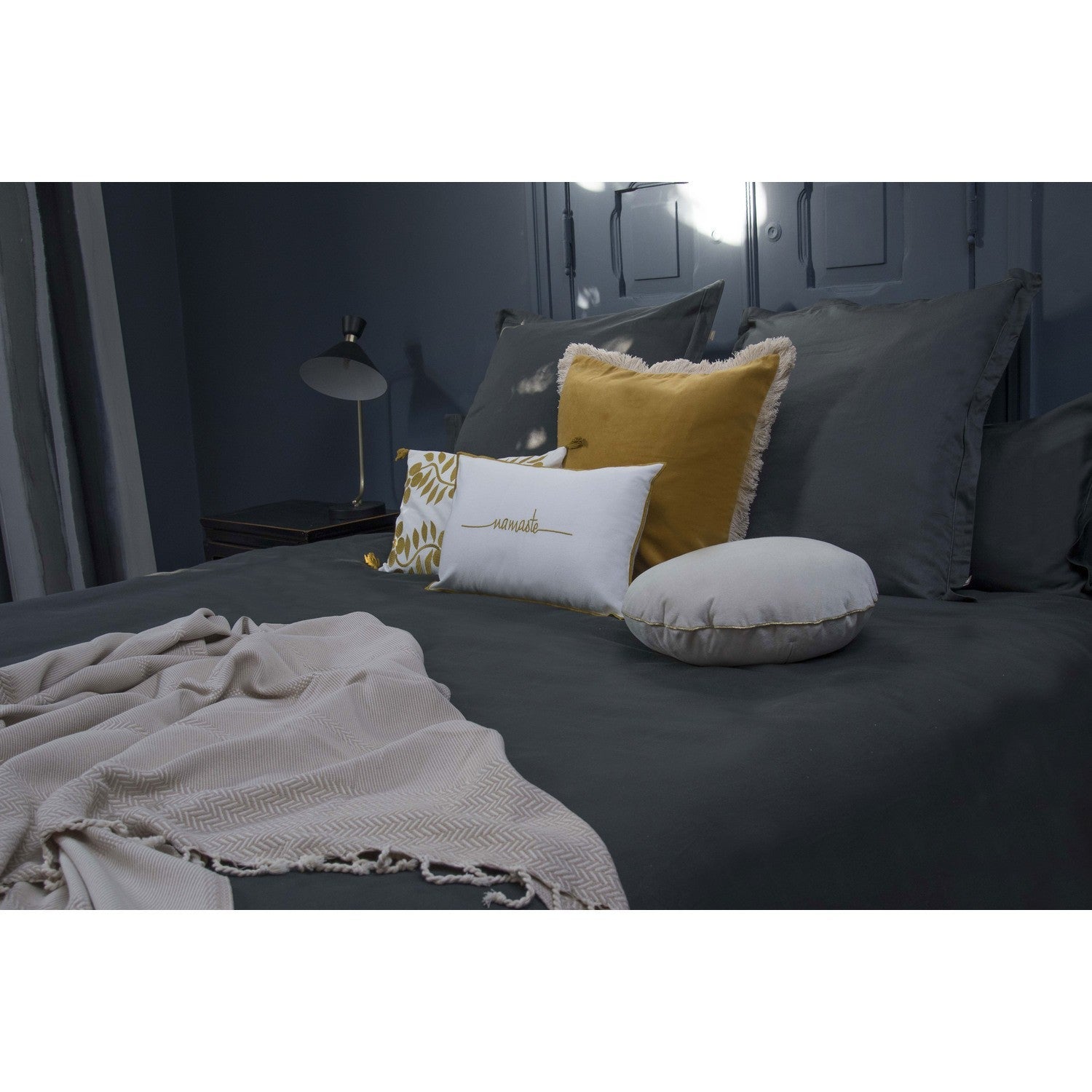 Plaid coton taupe clair - 8