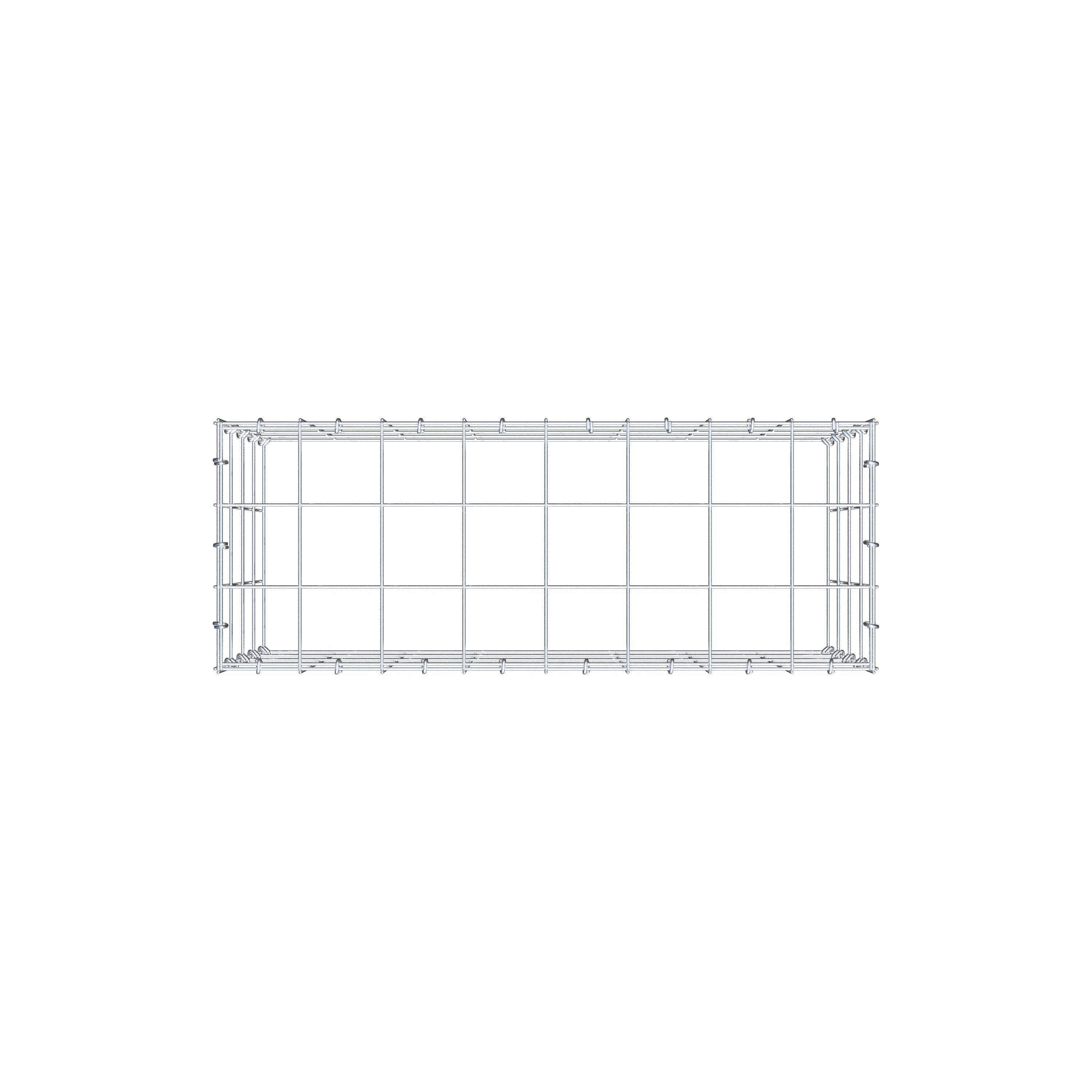 Gavión para apilar en acero galvanizado 80x40x30cm (LxAxP), malla 10 x 10cm, Anillo en C, sin rejilla inferior - 9