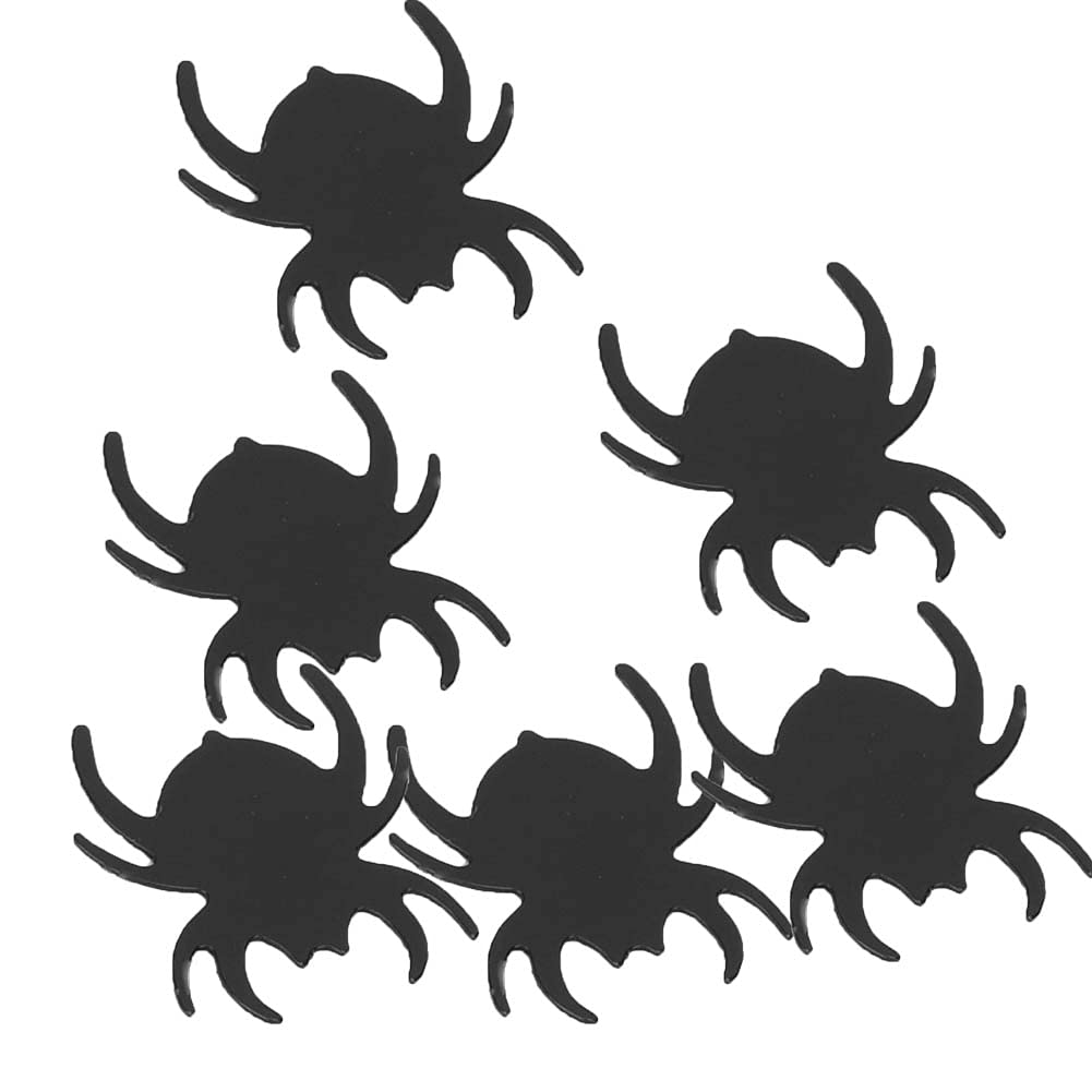 Confettis de fête d'Halloween, confettis à paillettes métalliques, décorations de confettis en PVC pour bricolage 60 g (araignée noire + rouge) - 6