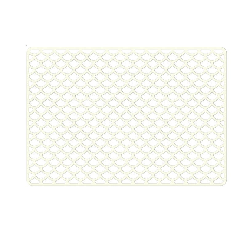 Tapis D’Évier Silicone MUNTEA Blanc 12.4 X 10.4 Pouces - Antidérapant, Découpable, Protection Évier Cuisine