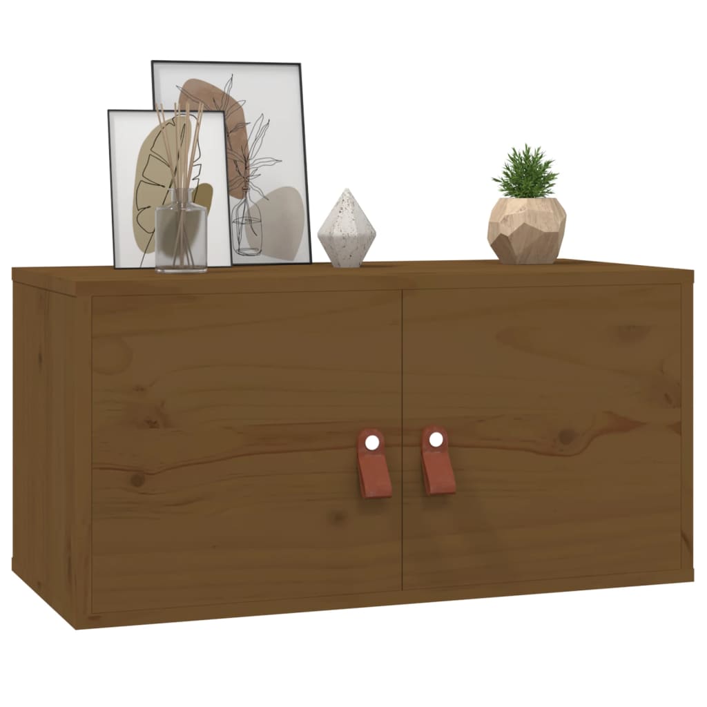 Maison Exclusive - Armarios de pared 2 uds madera pino marrón miel 60x30x30 cm - 7