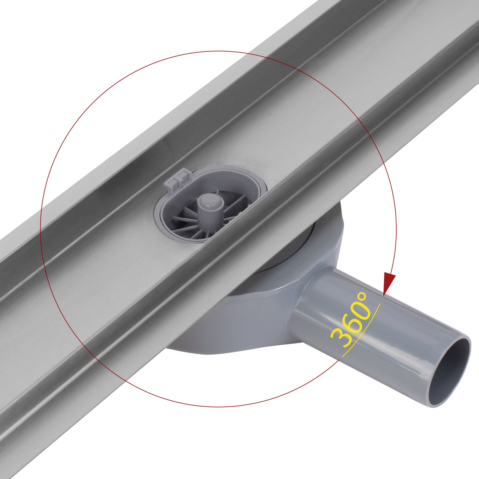 DRENO LINEAR REA NEOX PRO 700 BRUSH STEEL 74X11X6,5CM - 8