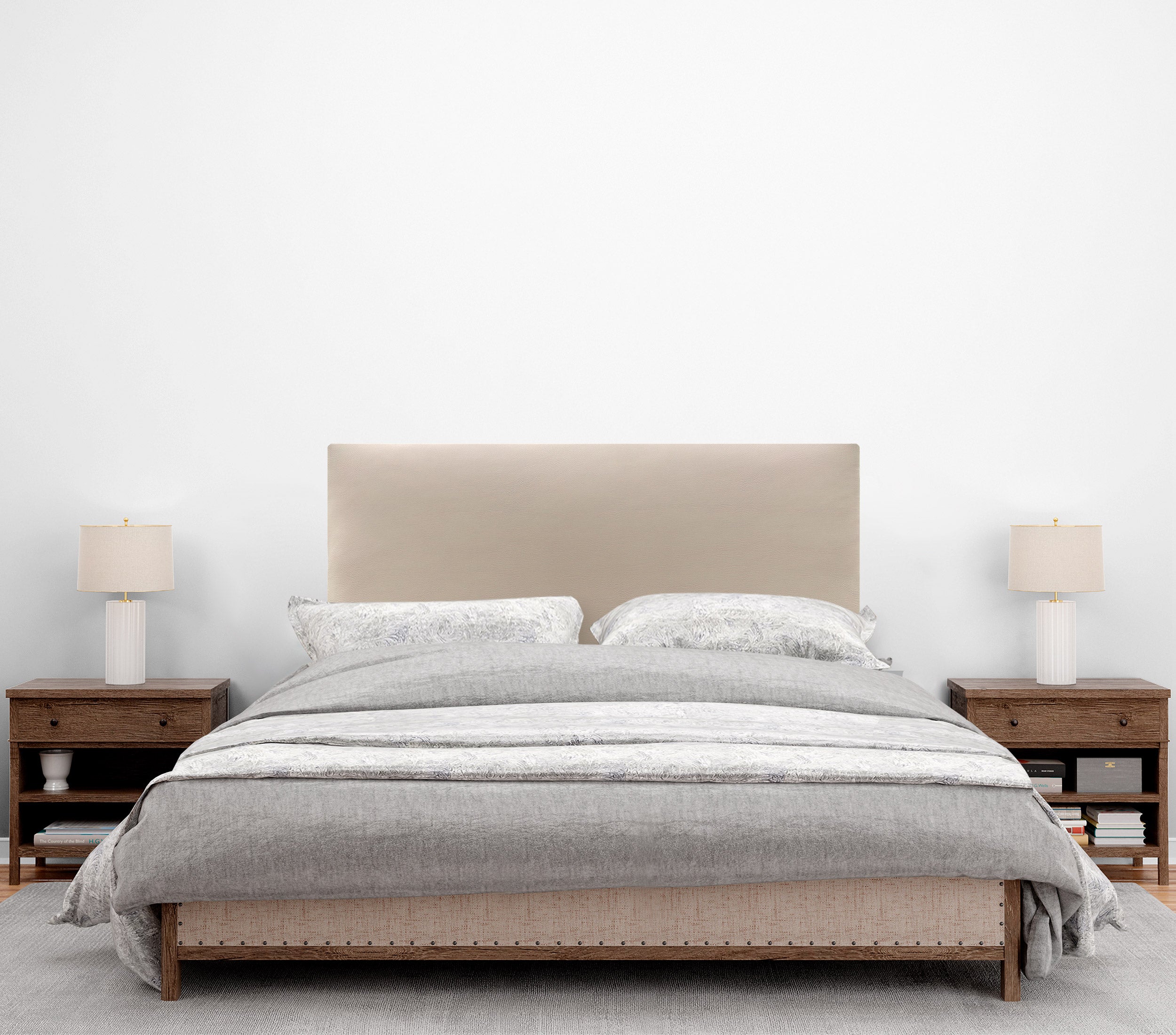 DHOME Cabecero de Polipiel Liso 90x50cm Camas 80/90 - Beige - 4