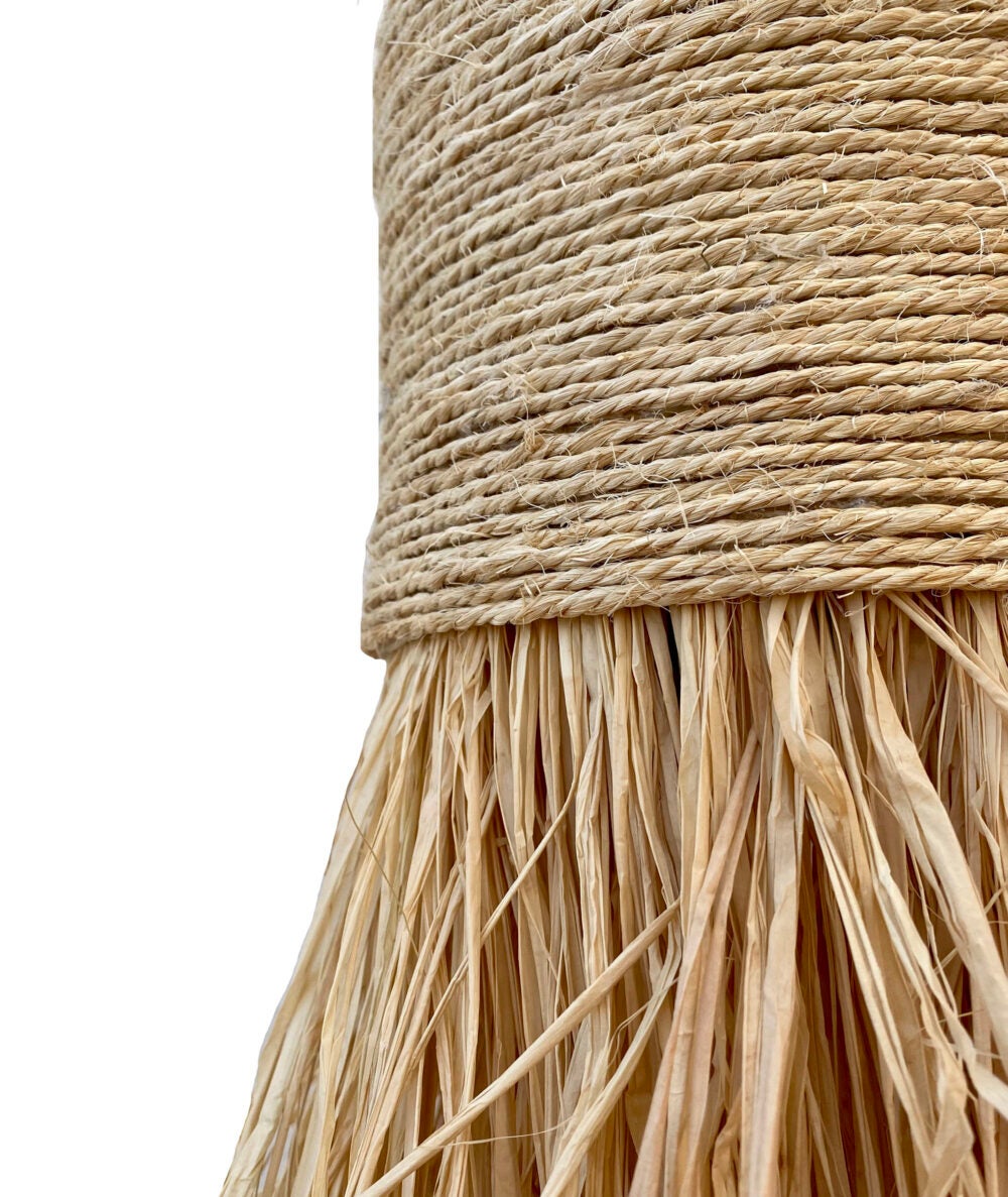 Lustro dekoracyjne z piórami - MIRROR BOHO beżowe Ø całkowita 40 cm - 4