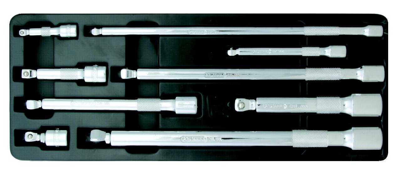 KS TOOLS 1/4"+3/8"+1/2" CHROMEplus Zestaw przedłużek przegubowych 9-częściowy - 918.0009