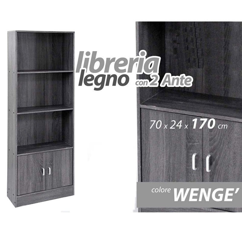 Bibliothèque pour Bureau Transparent H. 170 x l. 24.0 x P. 24 cm - 2