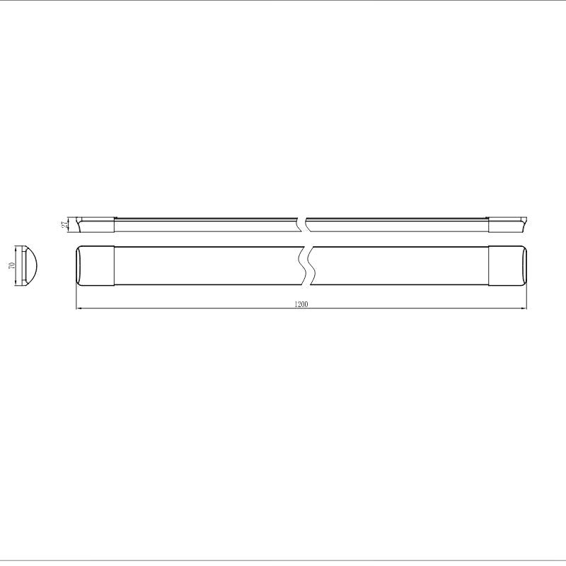 Réglette LED 120cm 30W IP40 - Blanc Froid 6000K - 8000K - SILAMP - 4