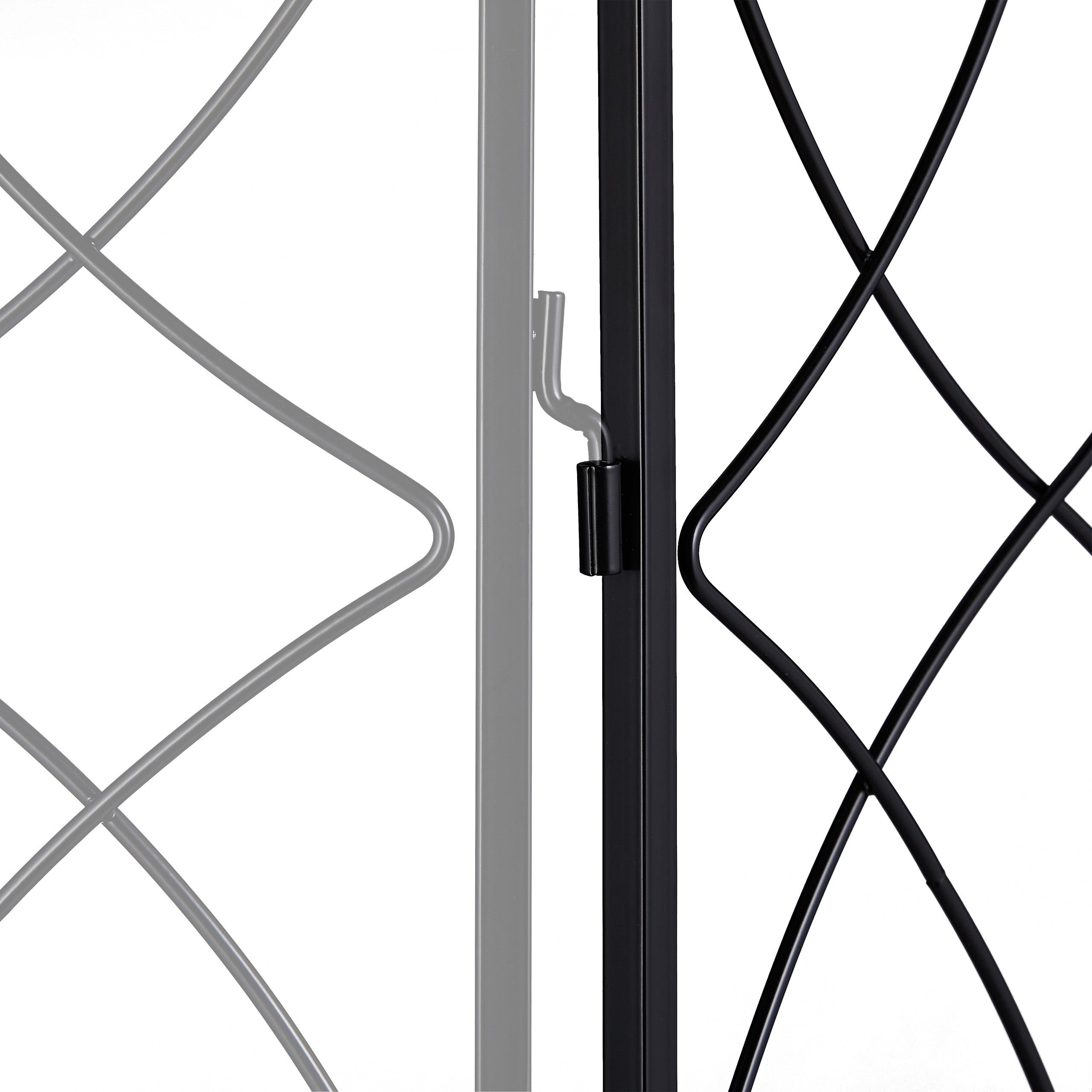 treillis de jardin, métal, lot de 3, à planter, support pour plantes grimpantes, 122x31 cm, jardin, noir, Relaxdays - 6