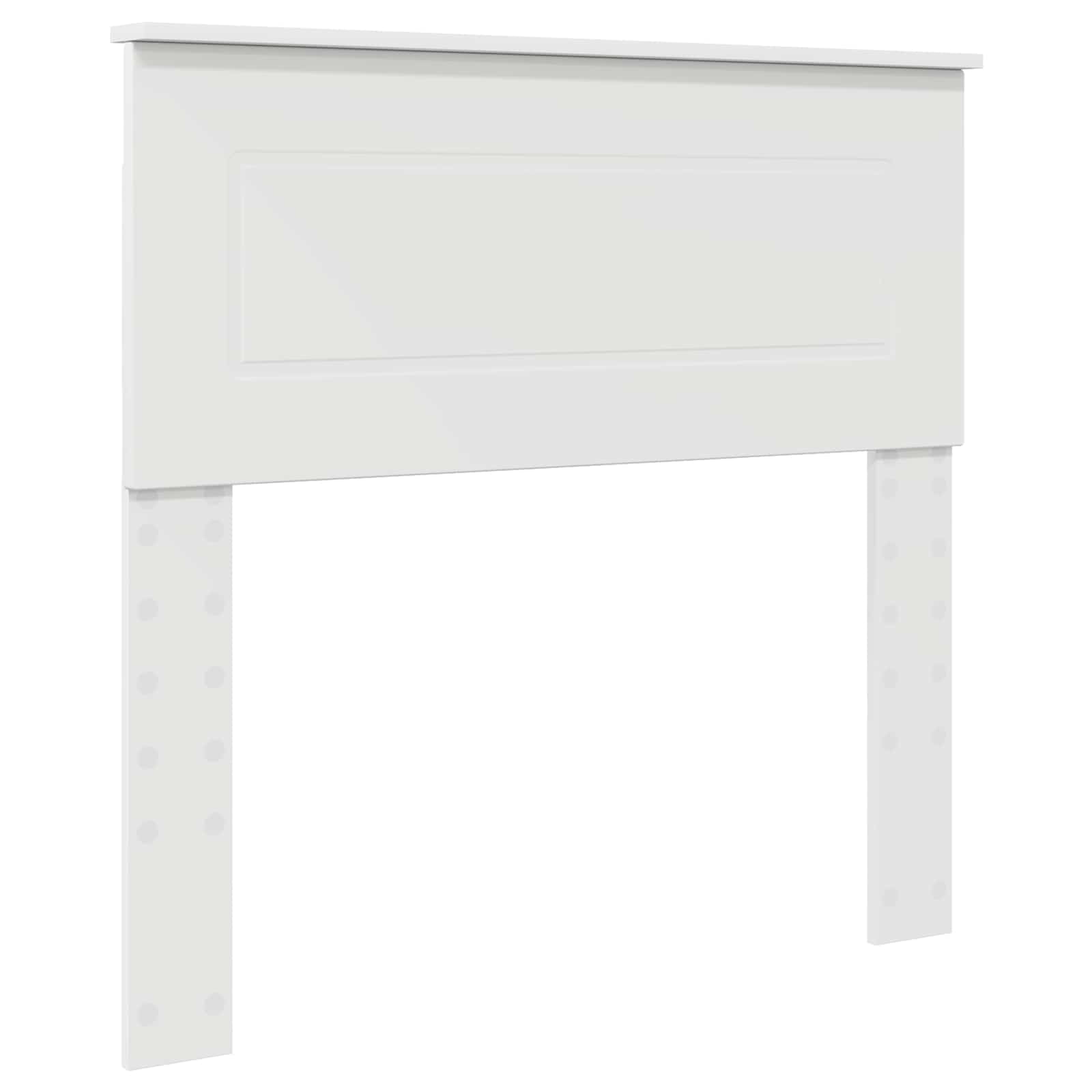 Cadre de lit blanc en panneau de bois pour la chambre, 90 × 190 cm - 6