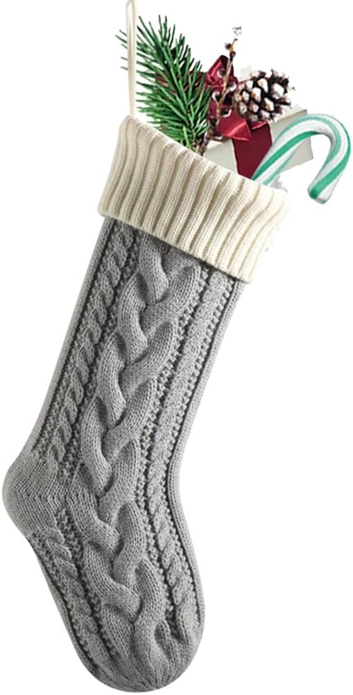 Chaussette de Noël de 45 cm (18 pouces), grande chaussette de Noël en