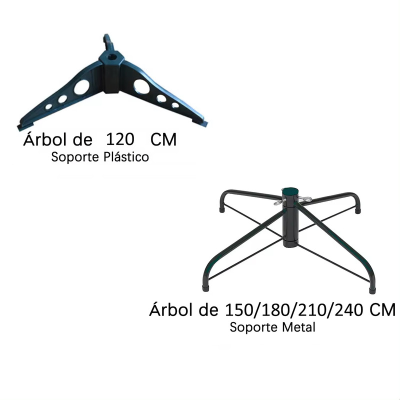 KingnetStore - Árbol de Navidad con Puntas Blancas, Piñas y Bayas Rojas, Ideal para Decoración Festiva, +2 Gorros (180 CM - 700 Ramas, Base Metálico) - 3