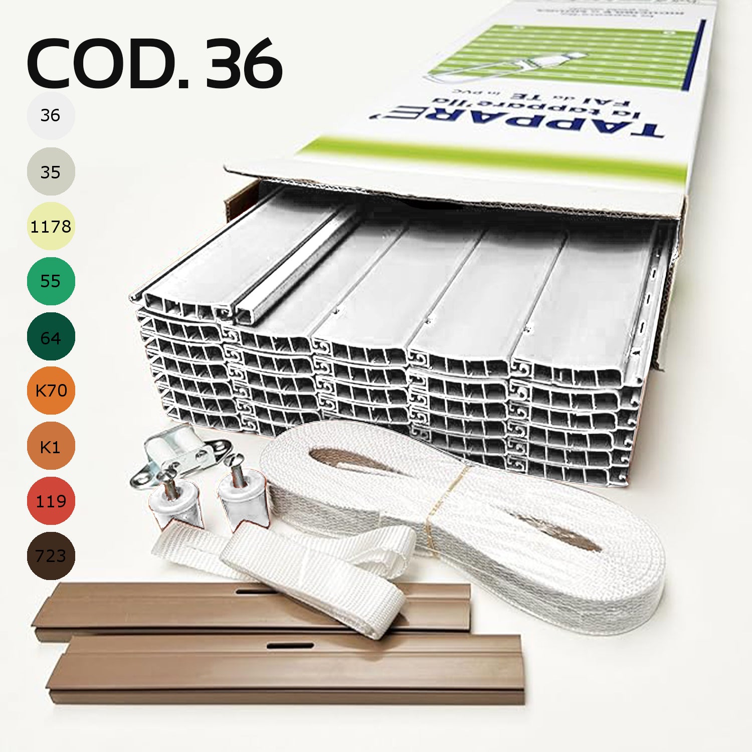 Kit volet roulant PVC - Faites-le vous-même 80X172 H - Col.36 Facile à ...