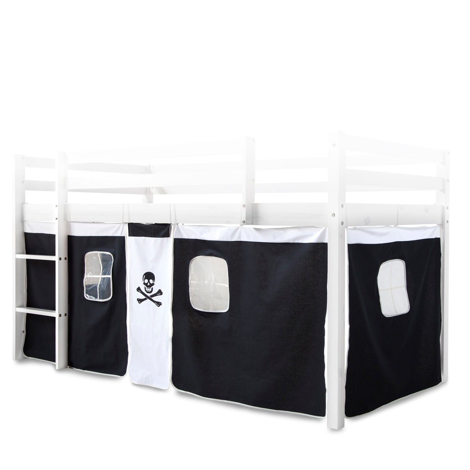 Treer Occultant Rideau de Lit, Rideau Lit Mezzanine Etudiants, Rideau Occultant & Auvent pour Lit Superposé, pour Lits Maison et Dortoir des Etudiants (1,15 M x 2 M (1 pièce),Lapin Blanc