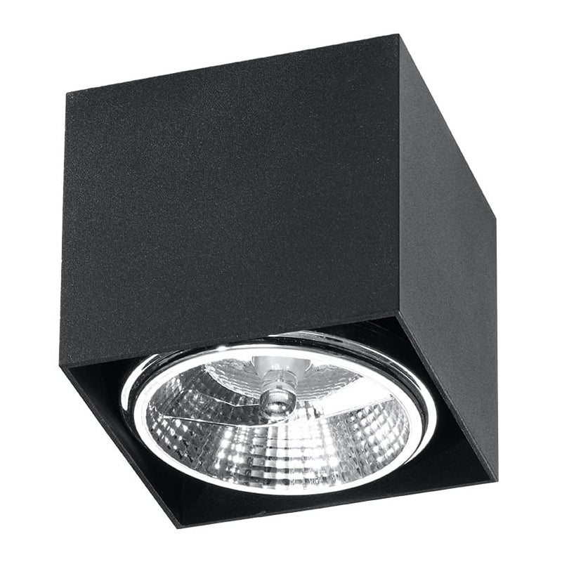 Reflektor sufitowy spot natynkowy Blake kwadratowy biały 1xGU10x40W wym: 12 x 12 cm metal Sollux Lighting