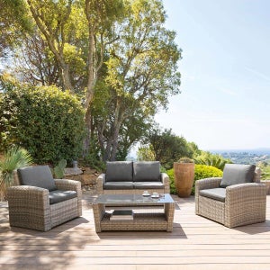 Poltrona da giardino in resina intrecciata St Raphaël | Maisons du Monde