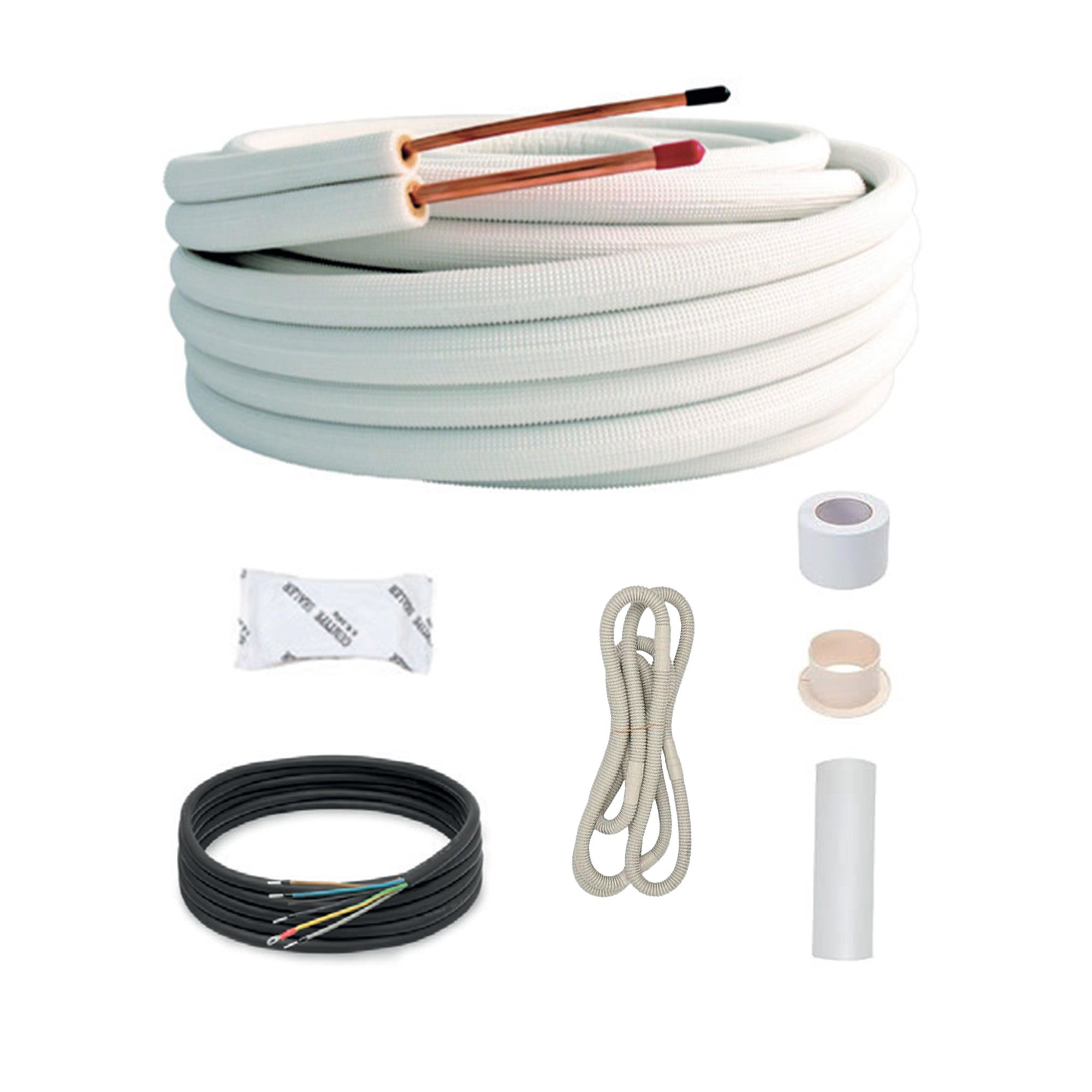 Kit Complet Liaison Frigorifique 1/4-3/8 bi tube M1 Sannover 20 Mètres