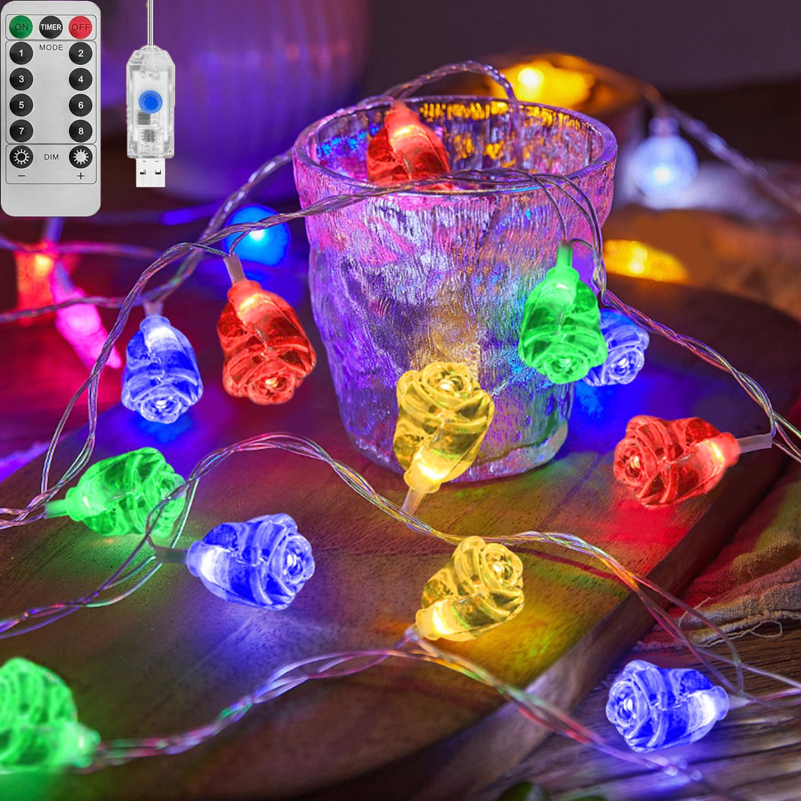 Stringa Di Luci Da Campeggio 10m – 3 In 1: Catena Luminosa, Torcia E Power Bank Con 8 Modalità LED, Ricaricabile USB, Impermeabile IP44